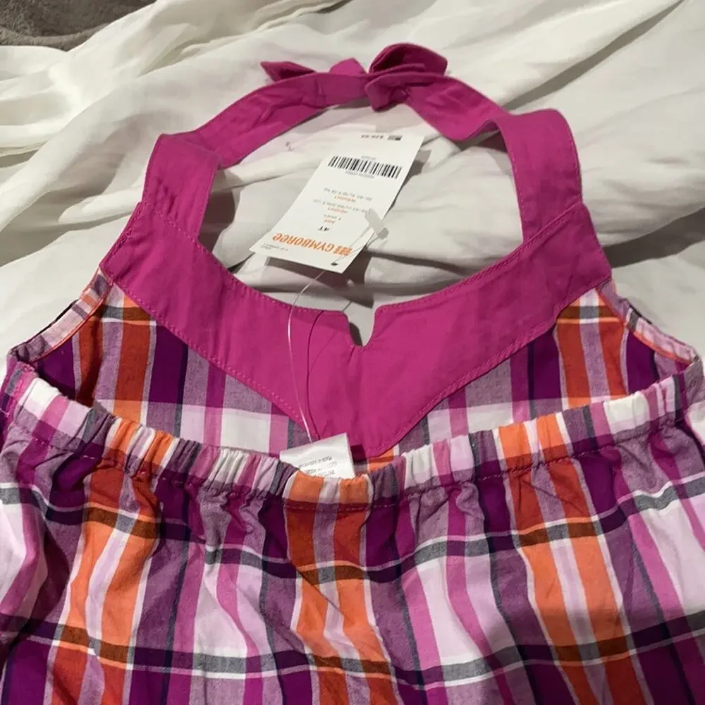 Gymboree 4t raspberry plus romper NWT